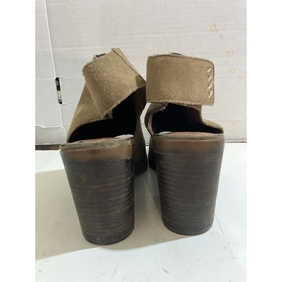 Lucky Brand Women’s  Size 8M brown Suede Leather Open Toe Sling back Shoes - Picture 3 of 7